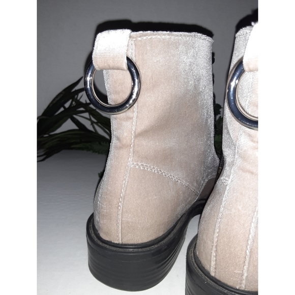 Dolce Vita Bardot Velvet Combat Boots in Silver main image 15